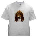 Basset Hound Watercolor Ash Grey T-Shirt by NANCE